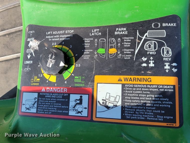 image for item LO9230 John Deere LT150  lawn mower