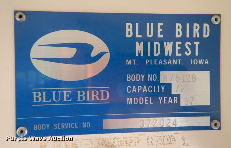 image for item LU9576 1997 Blue Bird TC2000  school bus