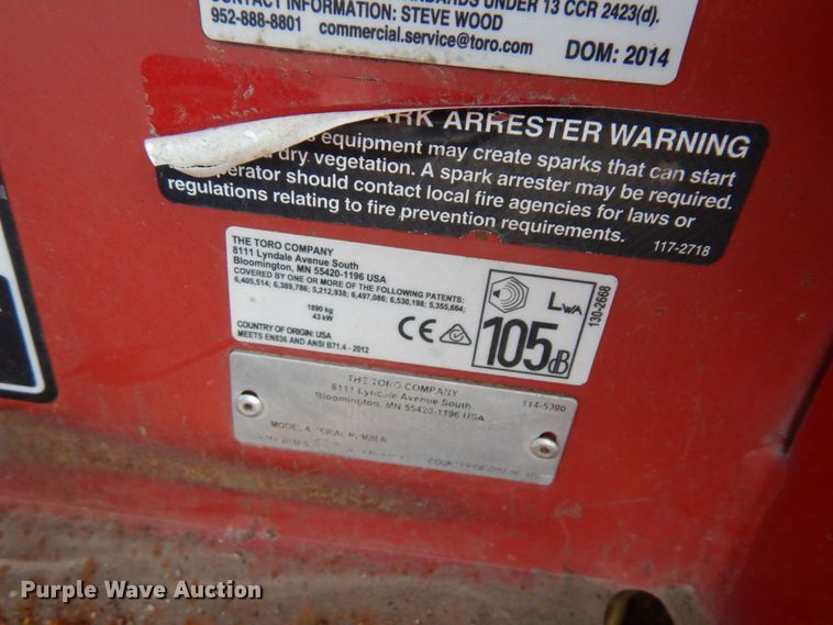 image for item MH9197 Toro Groundmaster 4000D  lawn mower