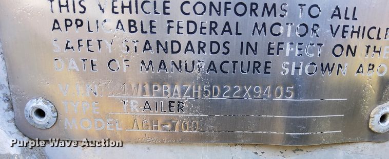 image for item DJ6133 1983 Wilson  grain trailer