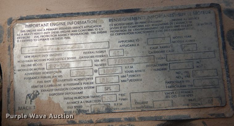 image for item DJ8981 1998 Mack CH613  manure spreader truck