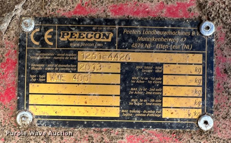 image for item DO8716 2013 Peecon WME400  bale processor