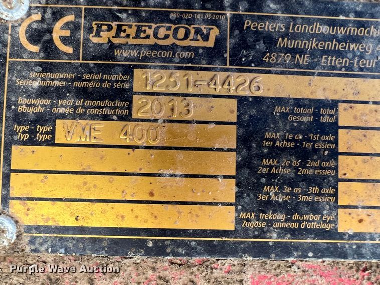 image for item DO8716 2013 Peecon WME400  bale processor