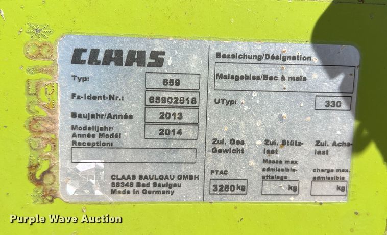 image for item DO8720 2014 Claas Orbis 750  rotary forage head