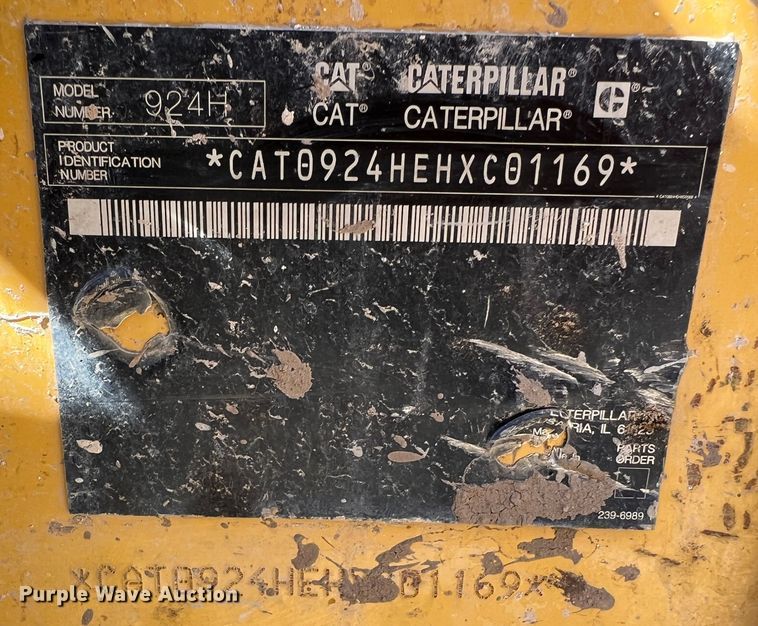 image for item DO8724 2009 Caterpillar 924H  wheel loader