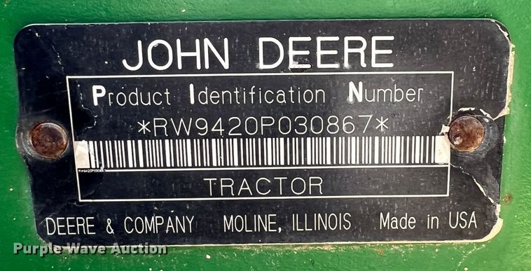 image for item DO8727 2005 John Deere 9420  4WD tractor