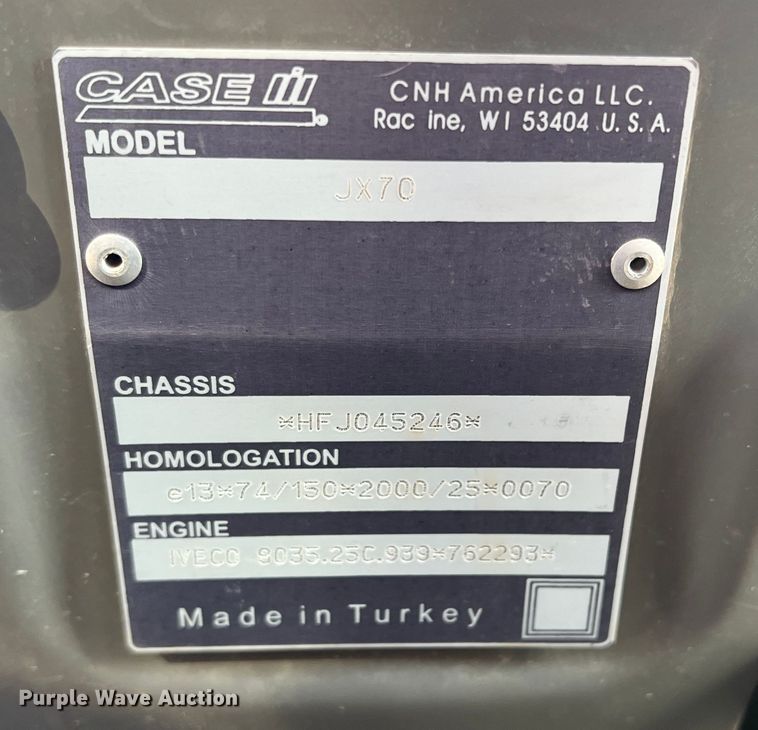 image for item DO8740 2007 Case IH JX70  MFWD tractor