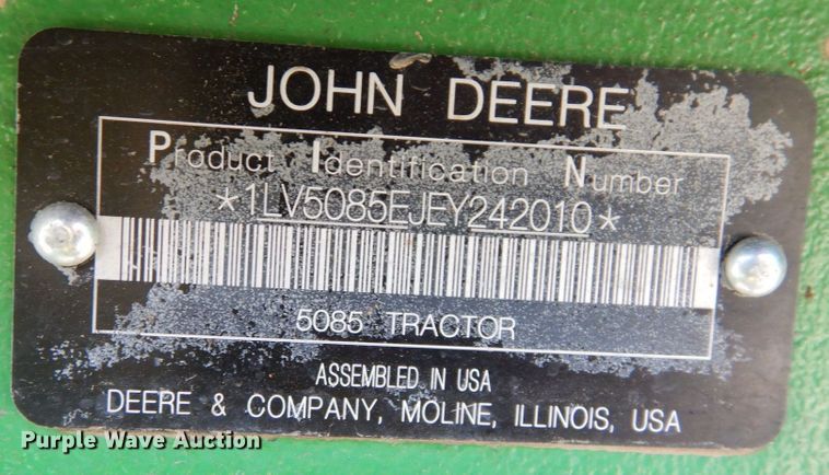 image for item DS1415 2014 John Deere 5085E  MFWD tractor