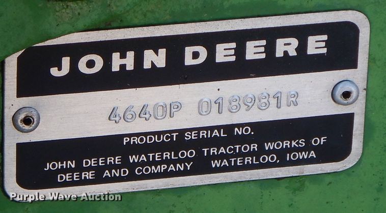 image for item HF9377 1980 John Deere 4640  tractor