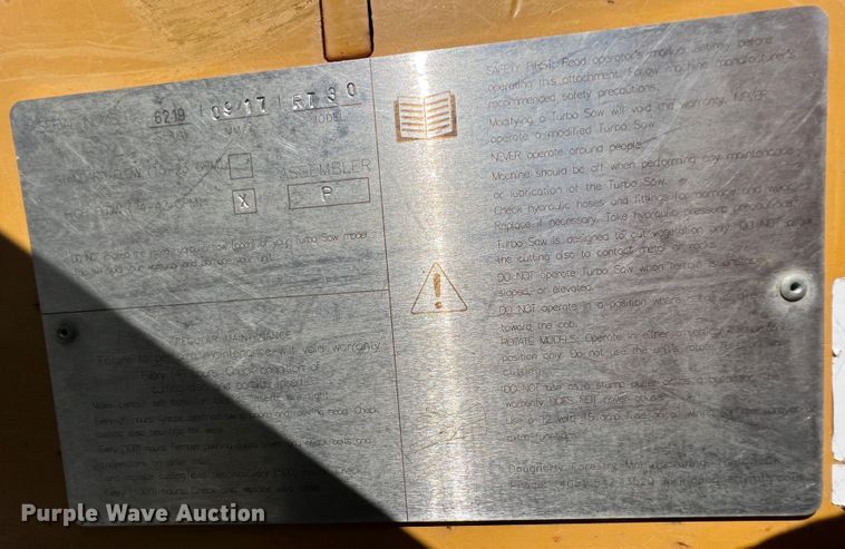 image for item IA9156 2017 Turbo Saw RT30  skid steer tree saw