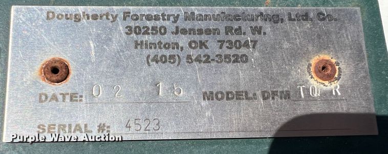 image for item IA9157 2015 Dougherty Forestry TQR  skid steer tree saw