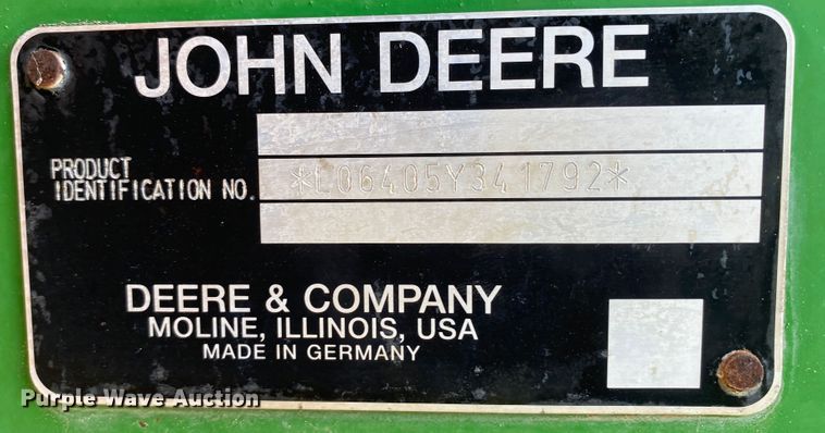 image for item JW9420 John Deere 6405  MFWD tractor