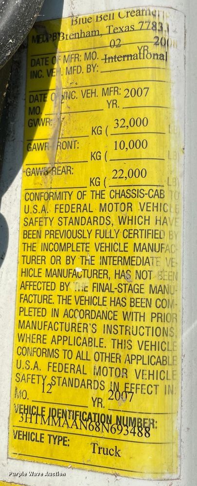 image for item MR9349 2008 International DuraStar 4300  feed delivery truck