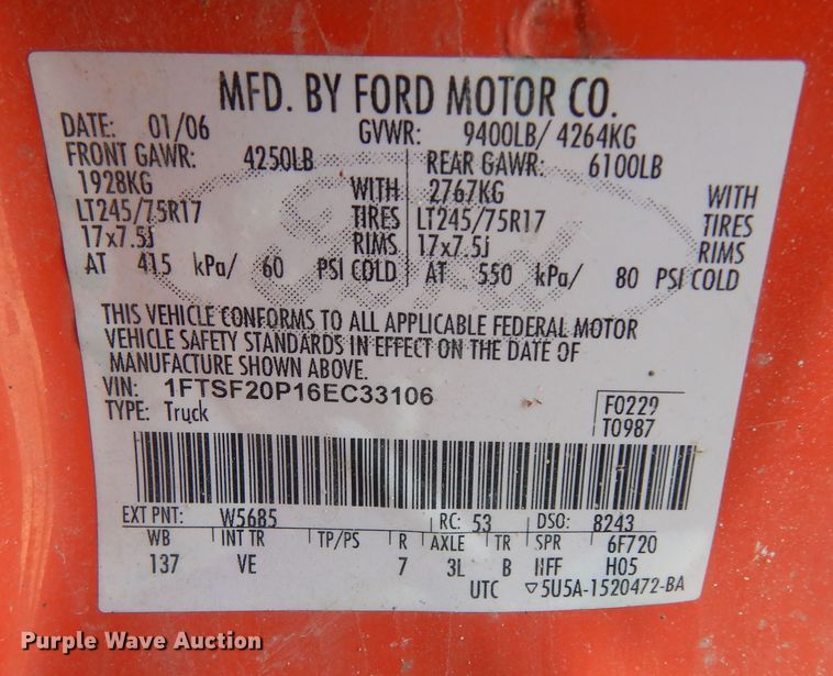 image for item DM3183 2006 Ford F250 Super Duty XL  pickup truck