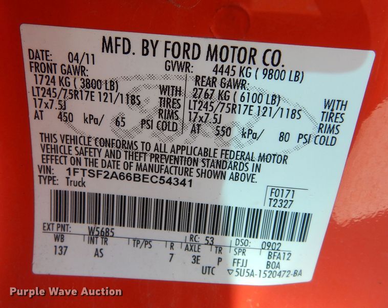 image for item DM3196 2011 Ford F250 Super Duty XL  pickup truck