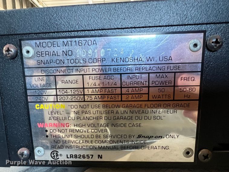 image for item IX9508 1994 Snap-on MT3000A  oscilloscope