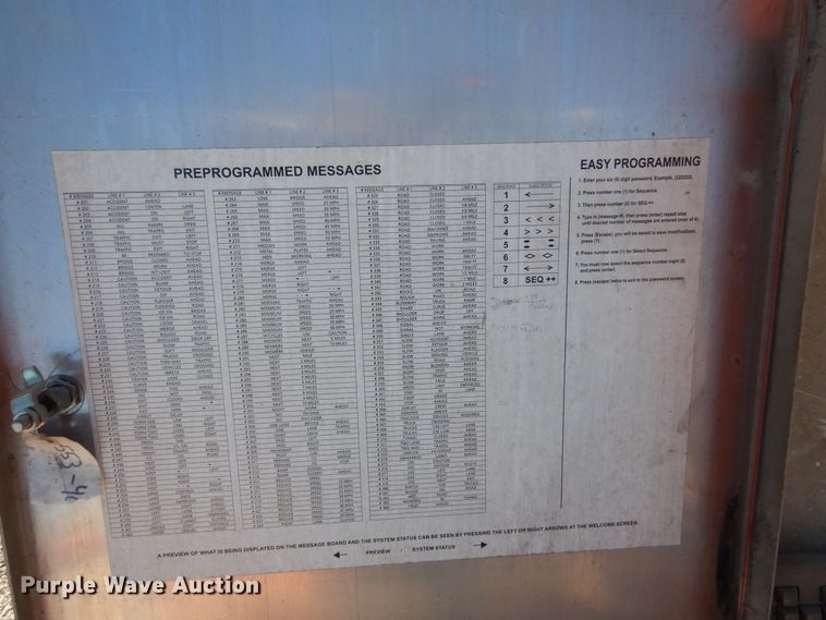 image for item JA9718 2004 Ver-Mac PCMS1210  message board trailer