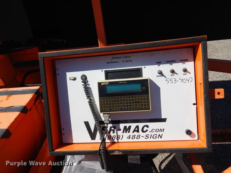 image for item JA9719 2007 Ver-Mac PCMS1210  message board trailer