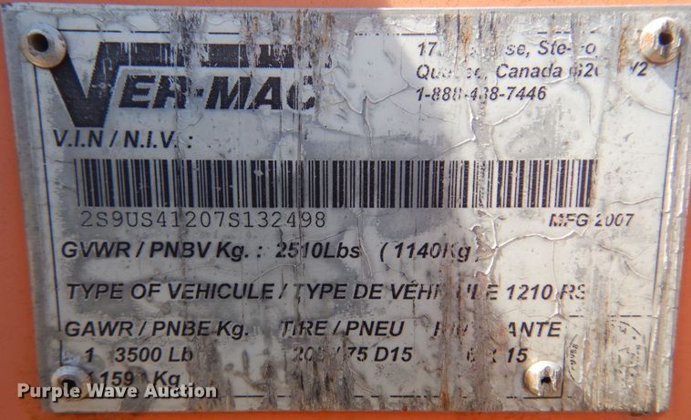 image for item JA9726 2007 Ver-Mac PCMS1210  message board trailer