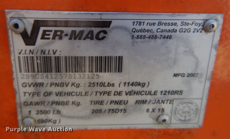 image for item JA9728 2007 Ver-Mac PCMS1210  message board trailer