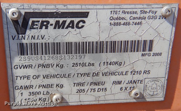 image for item JA9729 2008 Ver-Mac PCMS1210  message board trailer