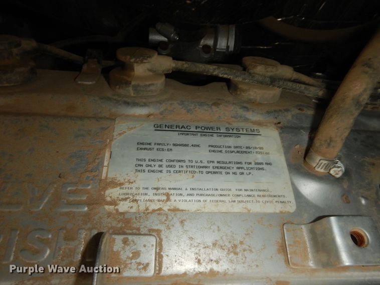 image for item KF9328 Generac QT02524AVSNA generator