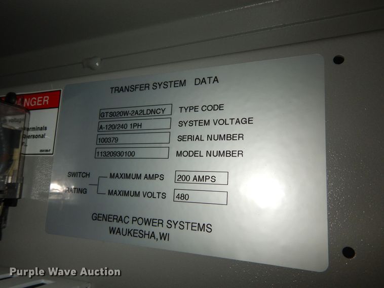 image for item KF9328 Generac QT02524AVSNA generator