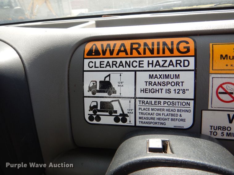 image for item LB9999 2005 Ford F550 Super Duty XLT  flatbed truck with boom mower