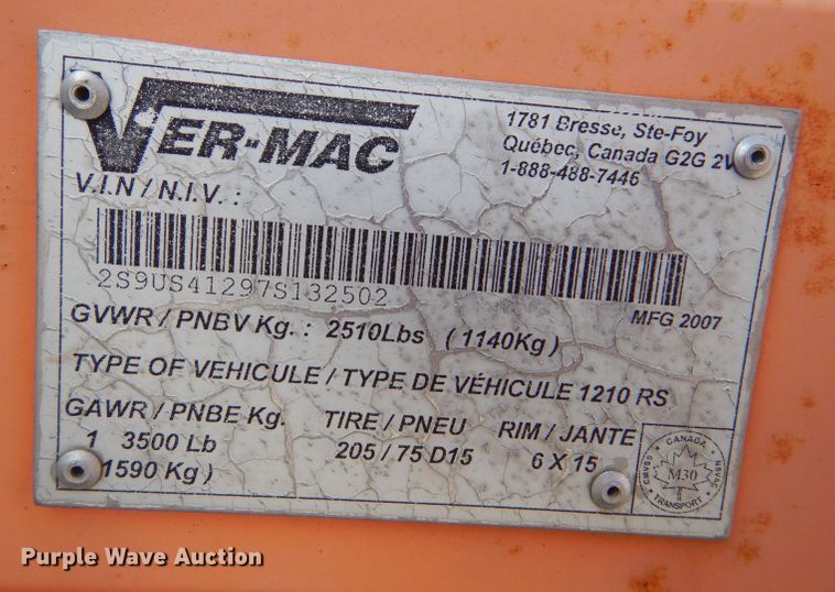 image for item LC9002 2007 Ver-Mac PCMS 1210 message board trailer