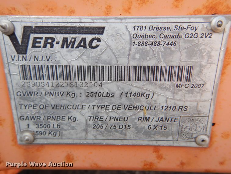 image for item LC9003 2007 Ver-Mac PCMS 1210 message board trailer