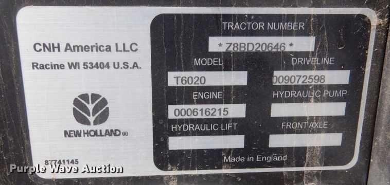 image for item LU9568 2009 New Holland T6020  tractor