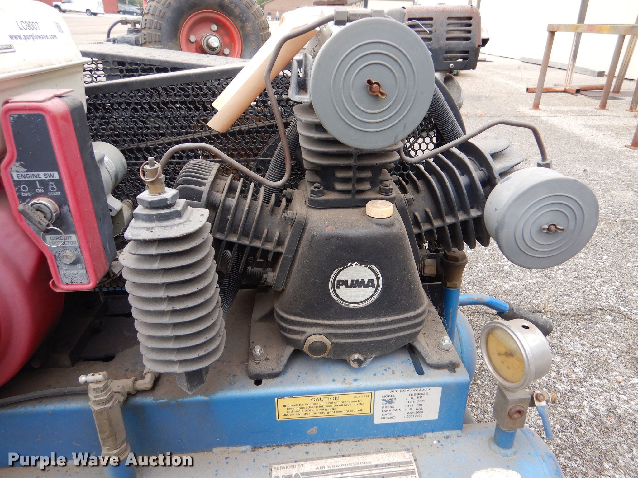 (2) Puma TUE8008G air compressors in Salina, KS Item LC9007 sold