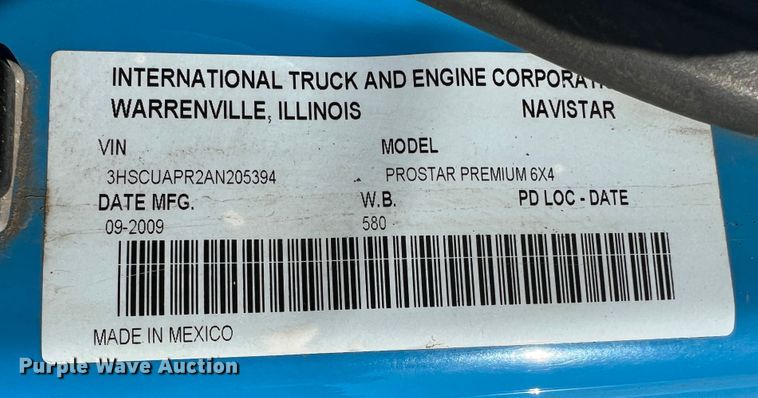 image for item DO8764 2010 International ProStar Premium  semi truck