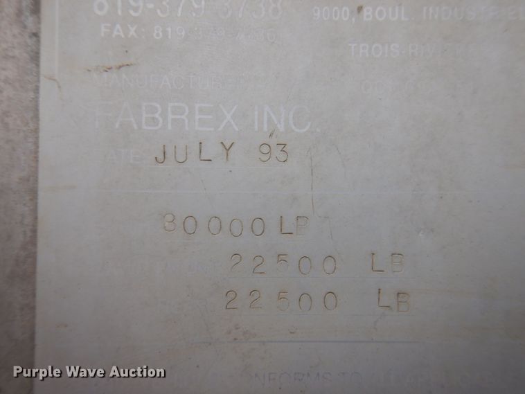 image for item DP0336 1993 Fabrex  walking floor trailer