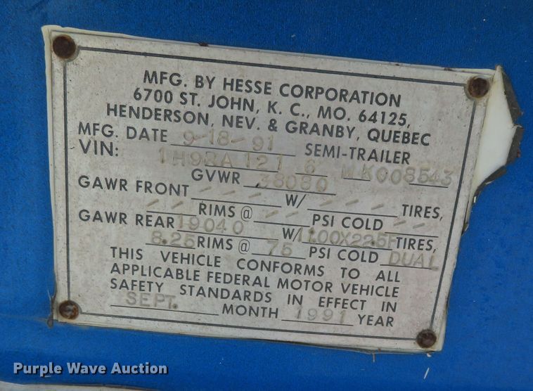 image for item DR0132 1991 Hesse  delivery trailer