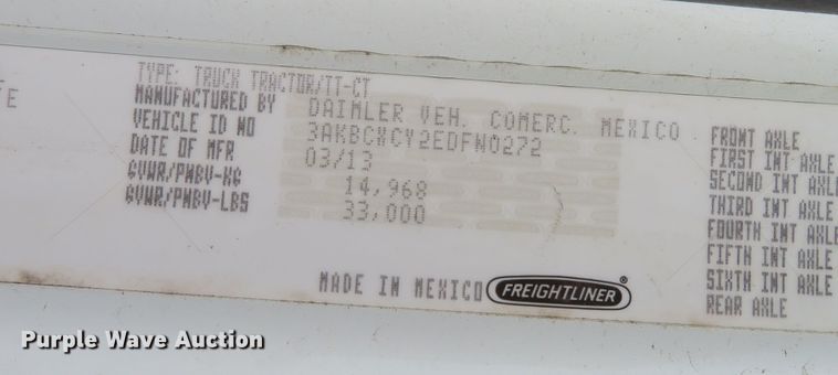 image for item DR0134 2014 Freightliner Business Class M2  semi truck