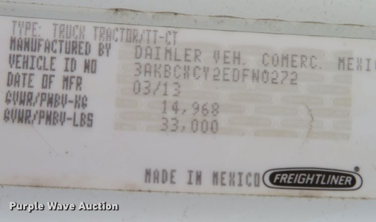 image for item DR0134 2014 Freightliner Business Class M2  semi truck