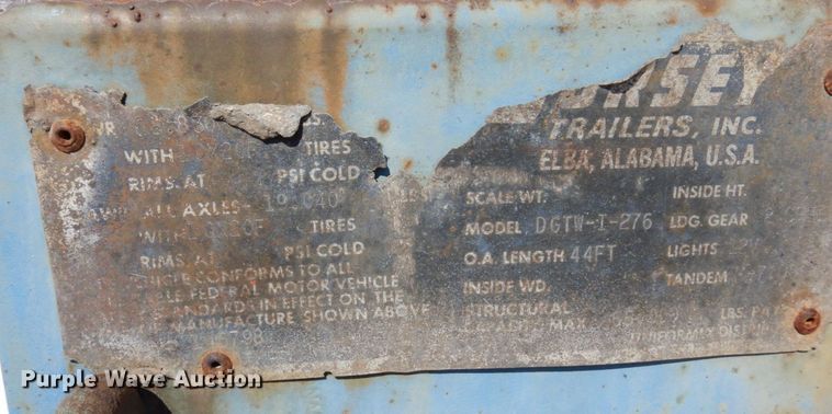 image for item DR0532 1980 Dorsey DGTW-I-276  flatbed trailer