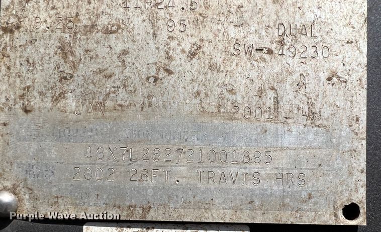 image for item IA9151 2002 Travis  end dump trailer