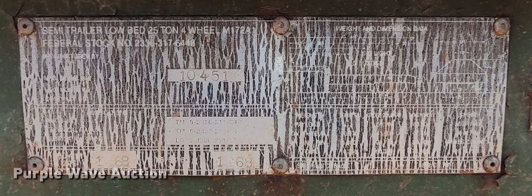 image for item LK9125 1968 Iron Works Wausau  equipment trailer