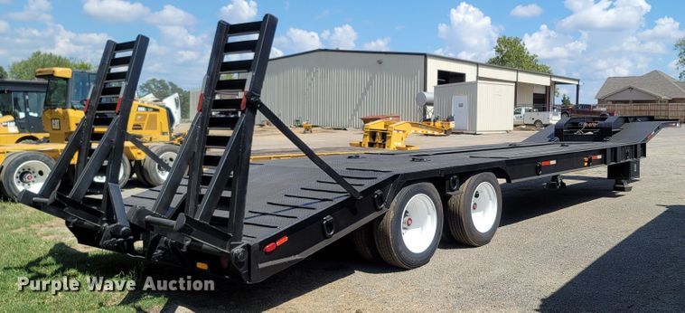image for item LM9770 1997 Shop built  drop deck equipment trailer