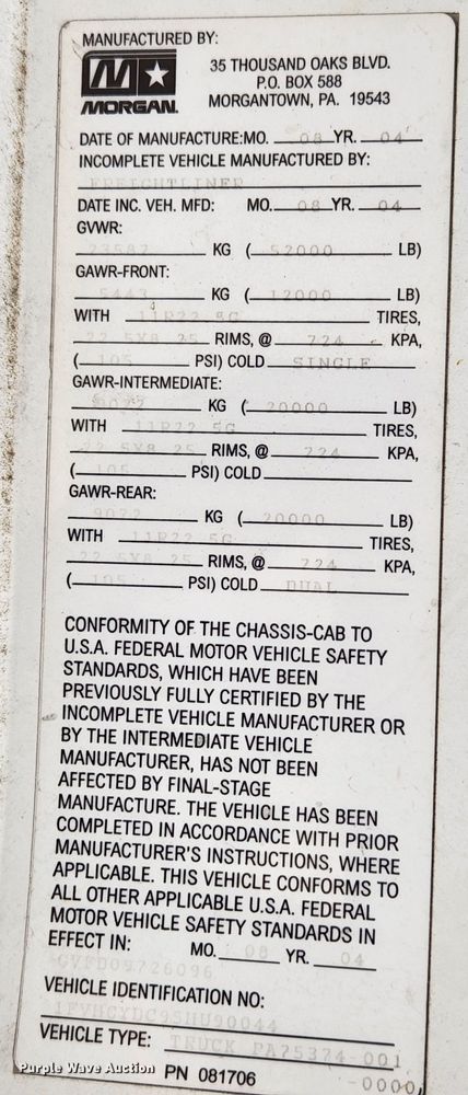 image for item MK9365 2005 Freightliner Business Class M2  box truck