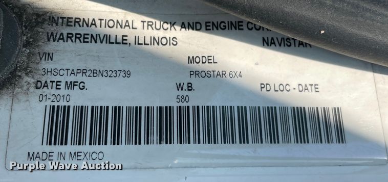 image for item MR9380 2011 International ProStar  semi truck