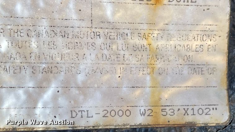 image for item MU9107 2001 Transcraft DLT-2000  drop deck equipment trailer