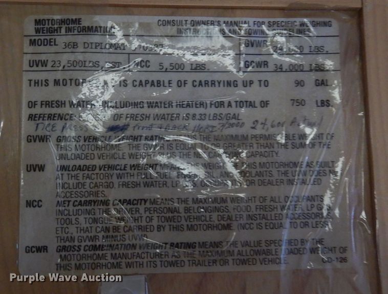 image for item DF8122 1999 Monaco Diplomat  RV