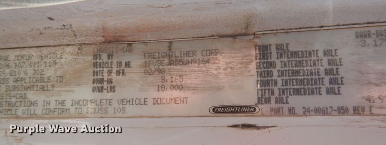 image for item DH8902 1998 Freightliner FL50  dump flatbed truck