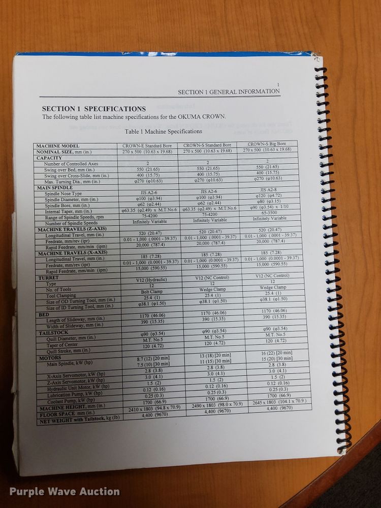image for item DN6902 Okuma Crown 762S-BB  CNC lathe