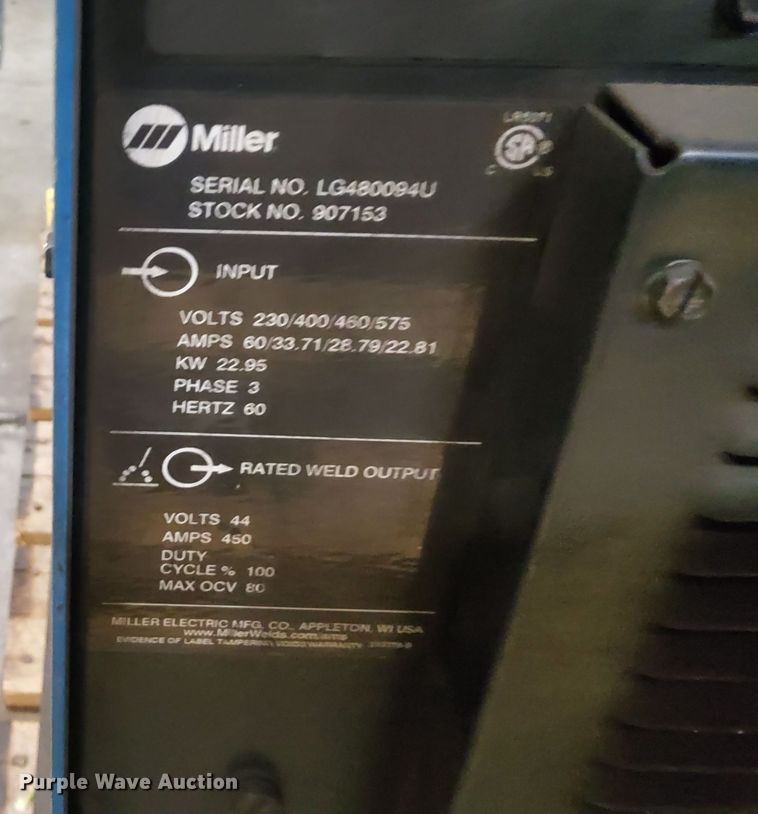 image for item DN6903 (5) Miller Axcess 450 welders