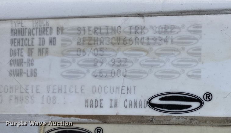 image for item DN8007 2006 Sterling L-Line  flatbed truck