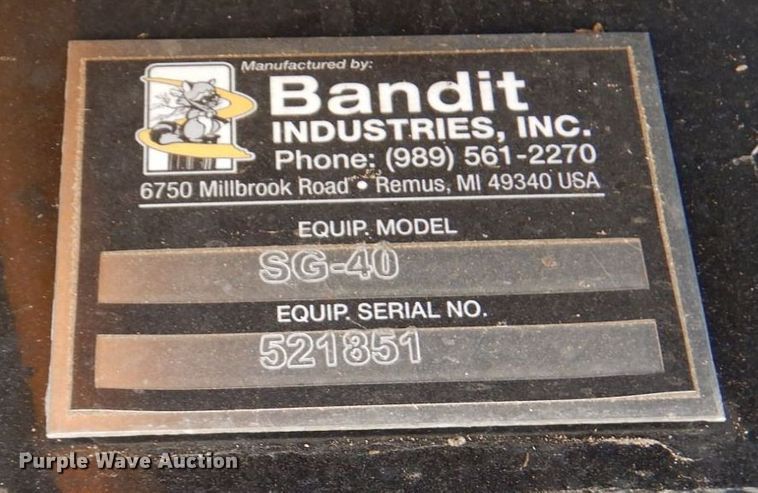 image for item DO1600 2022 Bandit SG-40  stump grinder
